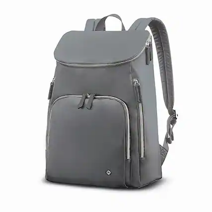Front. Samsonite - Mobile Solution Deluxe Backpack - Silver Shadow.