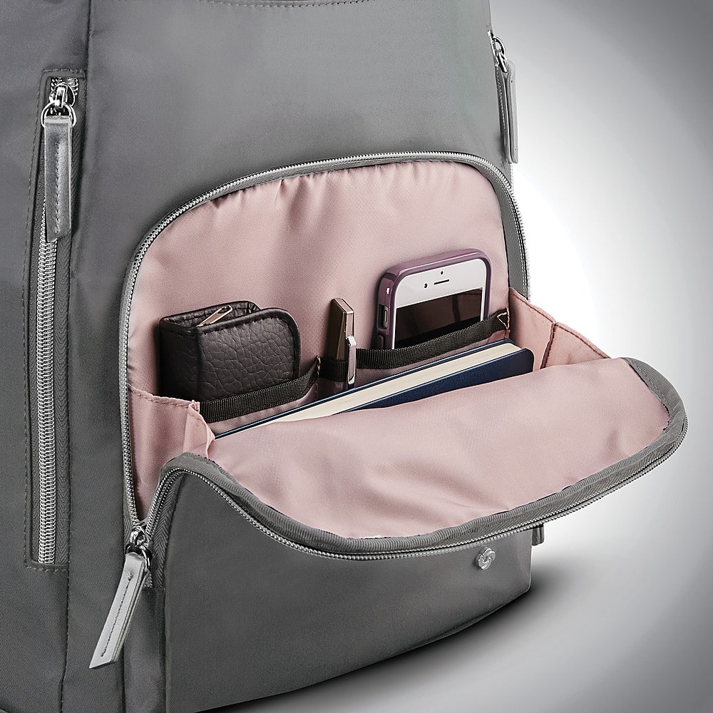 Alt View 11. Samsonite - Mobile Solution Deluxe Backpack - Silver Shadow.