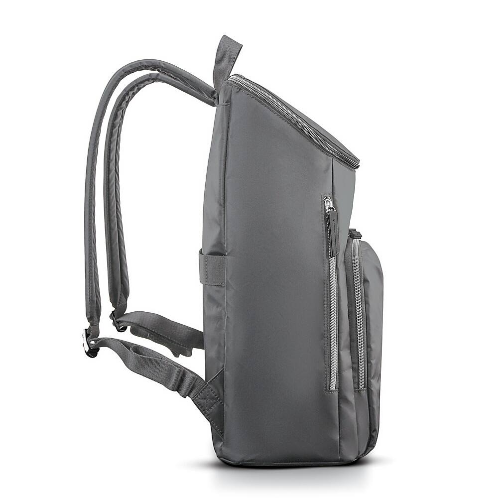 Left. Samsonite - Mobile Solution Deluxe Backpack - Silver Shadow.
