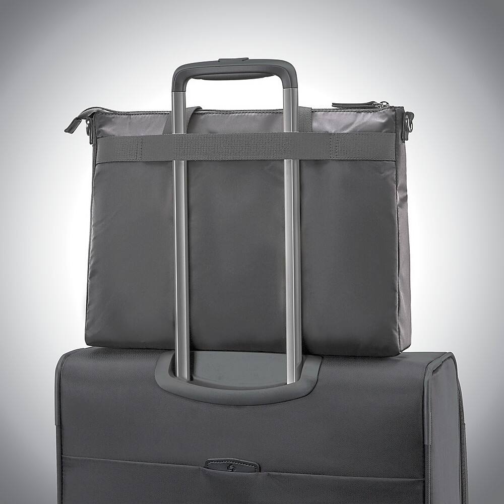 Alt View 12. Samsonite - Mobile Solution Convertible 15" Slim Brief - Silver Shadow.