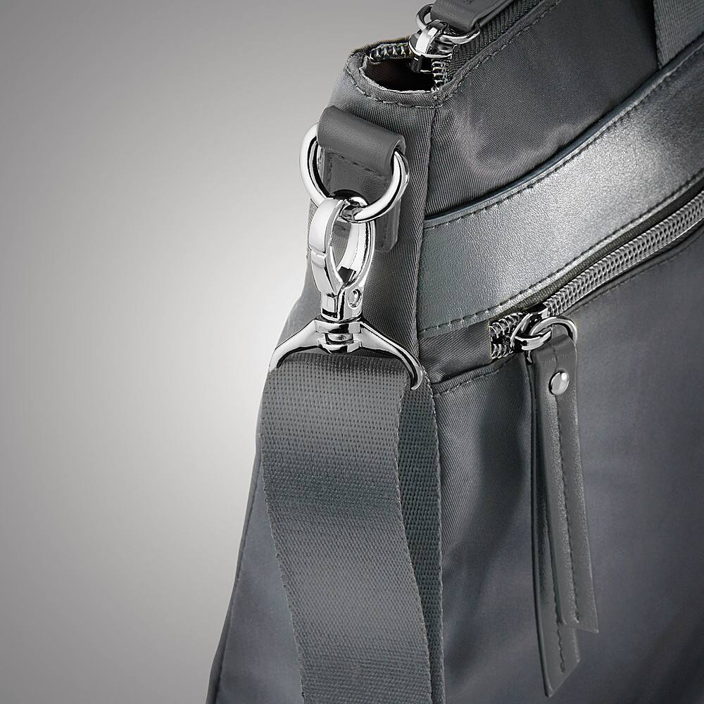 Alt View 13. Samsonite - Mobile Solution Convertible 15" Slim Brief - Silver Shadow.