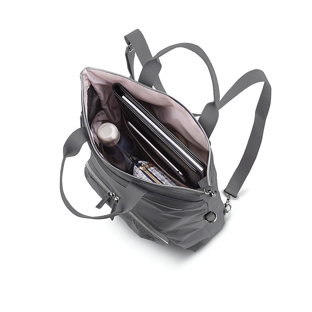 Left View: Samsonite - Mobile Solution Convertible Backpack - Silver Shadow