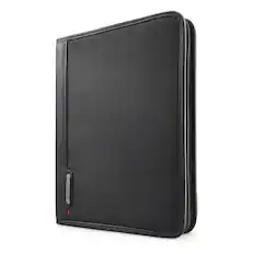 Front. Samsonite - Xenon Business 1" 3-Ring Portfolio - Steel Grey.