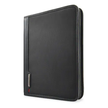 Front. Samsonite - Xenon Business 1" 3-Ring Portfolio - Steel Grey.