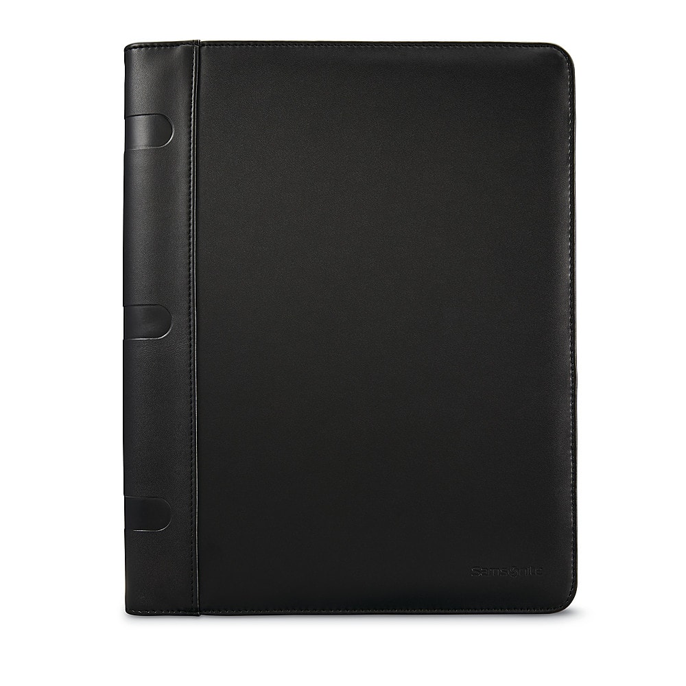 Angle. Samsonite - Leather Business Portfolio - Black.