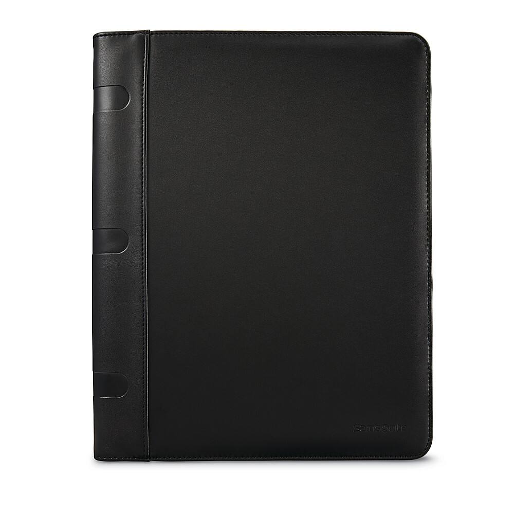 Angle. Samsonite - Leather Business Portfolio - Black.
