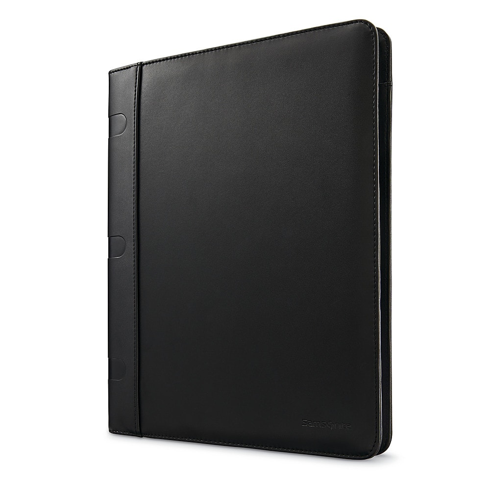 Front. Samsonite - Leather Business Portfolio - Black.
