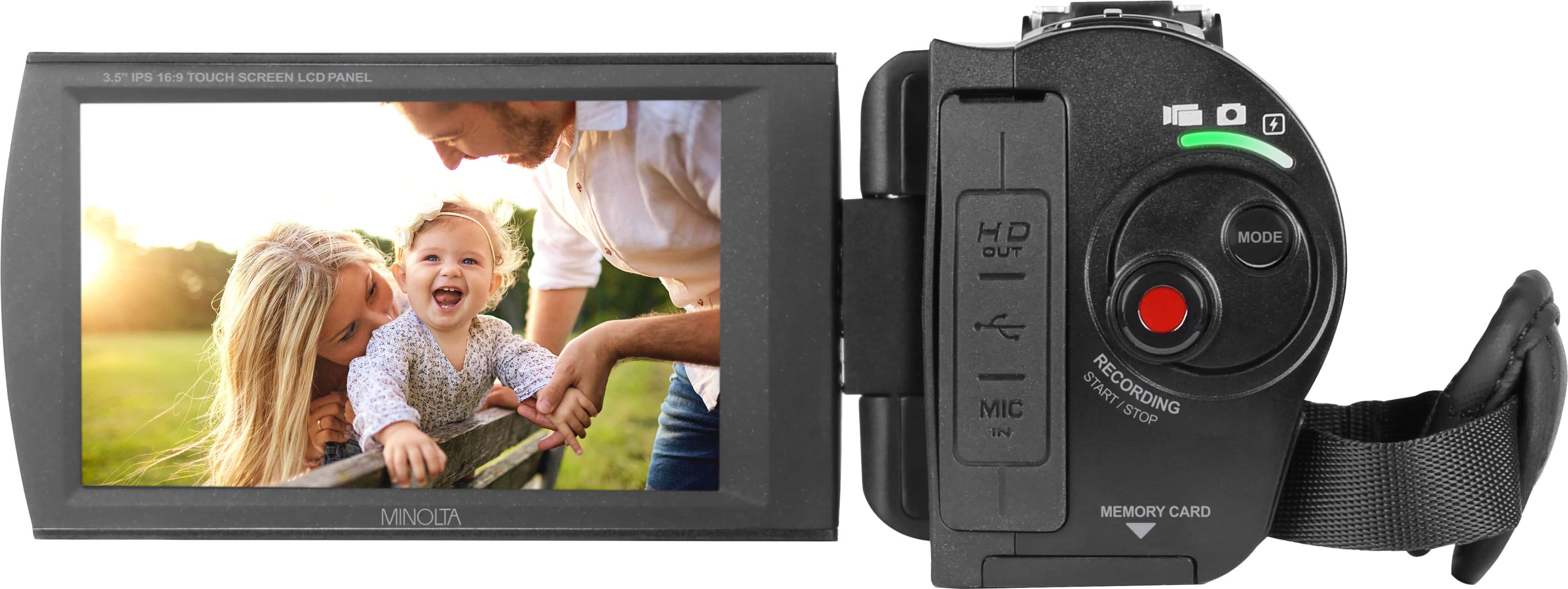 Alt View 11. Minolta - MN4K100Z 4K Video 28-Megapixel 10x Zoom Camcorder - Black.