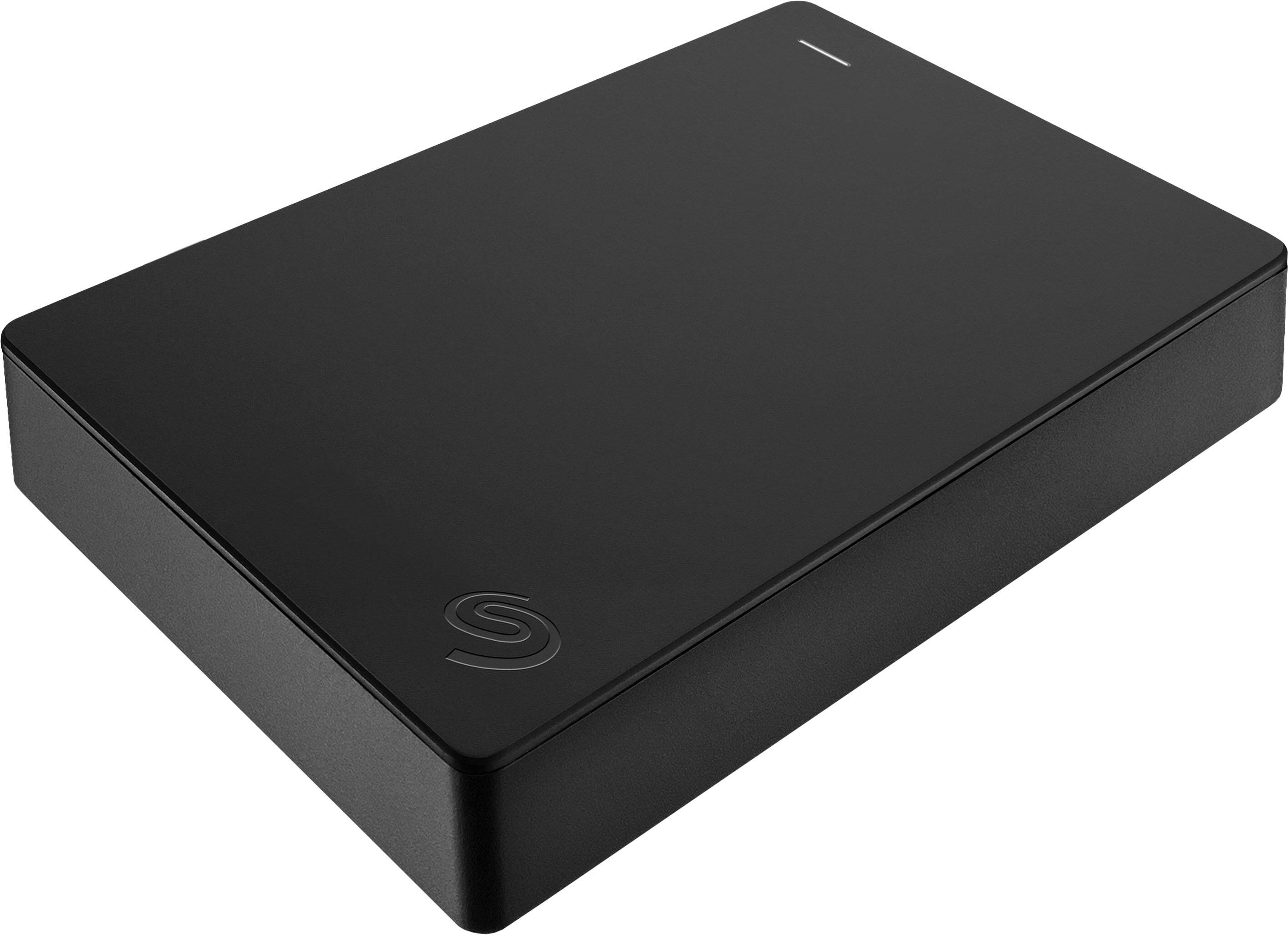 Left. Seagate - 5TB External USB 3.0 Portable Hard Drive with Rescue Data Recovery Services - Black.
