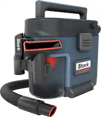 Front. Shark - MessMaster Portable Wet/Dry Vacuum, Small Shop Vac, 1 Gallon Capacity with Bonus Carpet Tool - Blue.