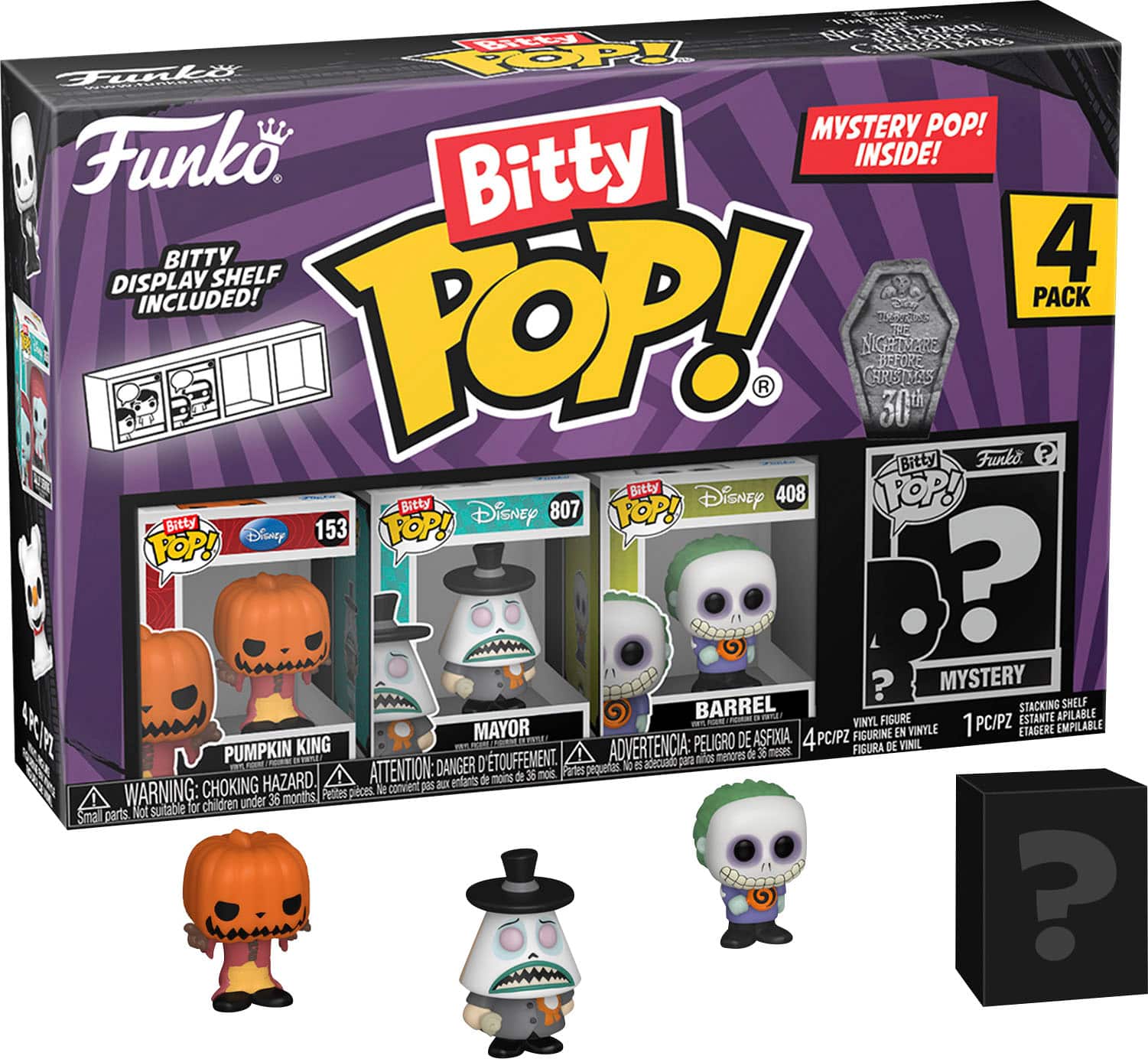 Funko - Bitty POP! The Nightmare Before Christmas - Pumpkin Jack 4 pack - Multi - Front_Zoom