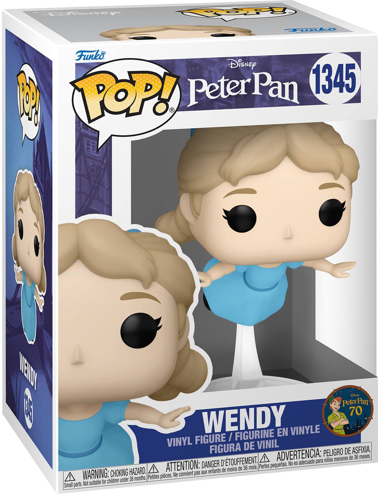 Angle. Funko - POP Disney: Peter Pan 70th- Wendy.