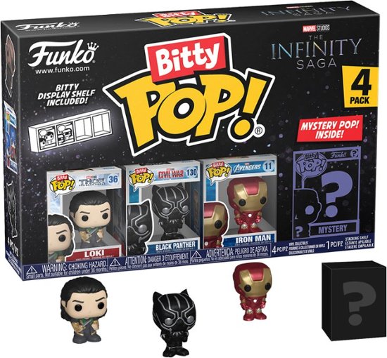 Funko Bitty POP Marvel: The Infinity Saga 4 Pack Loki, Black Panther, Iron  Man, and Mystery Character 71506 - Best Buy