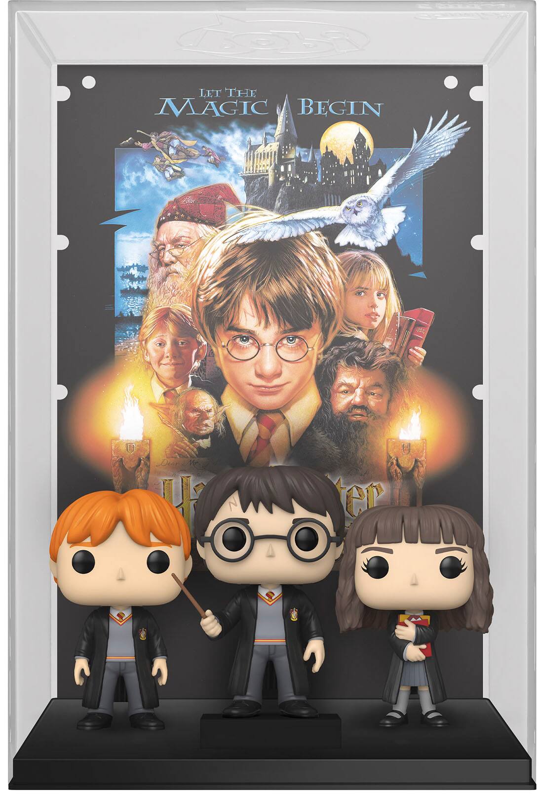 Angle. Funko - POP! Movie Posters: Harry Potter and the Sorcerer’s Stone- Harry Potter, Ron Weasley and Hermione Granger.