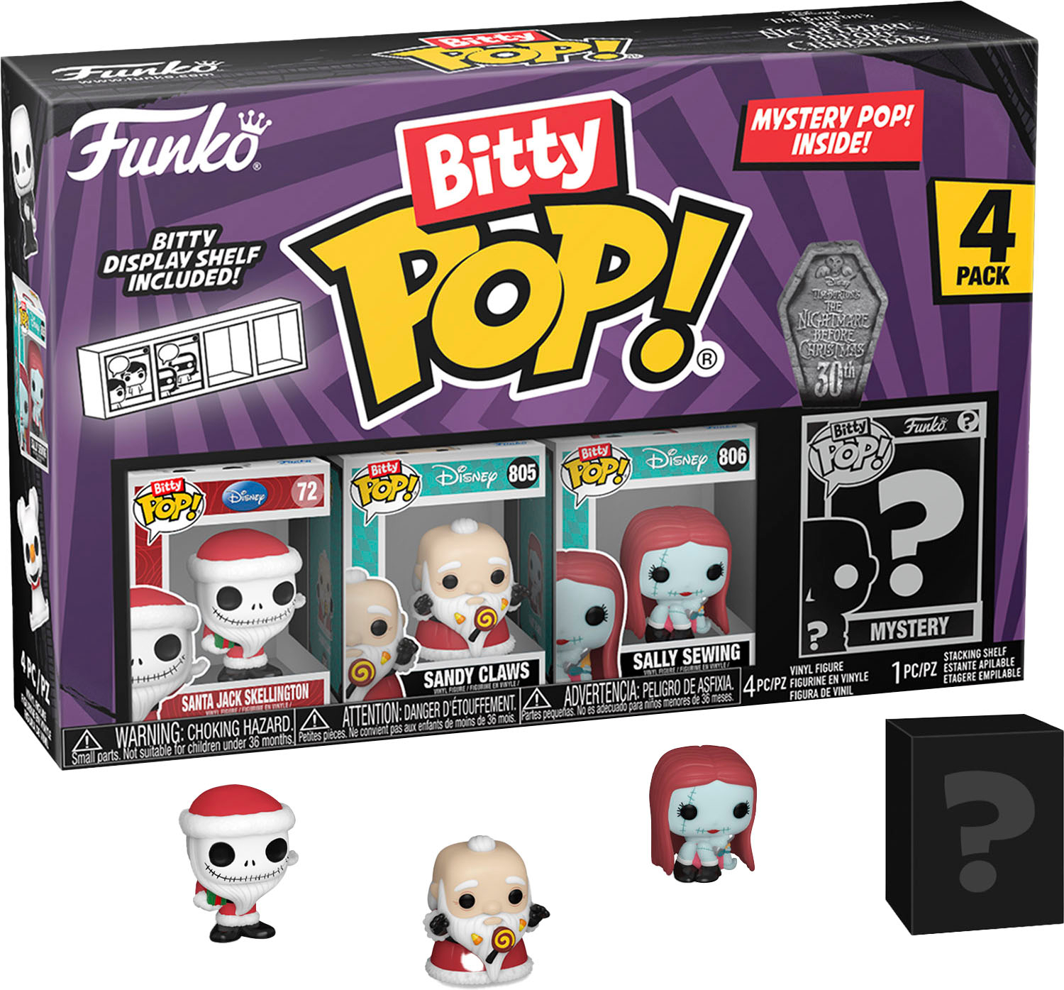 Funko Bitty POP! The Nightmare Before Christmas- Santa Jack 4 pack