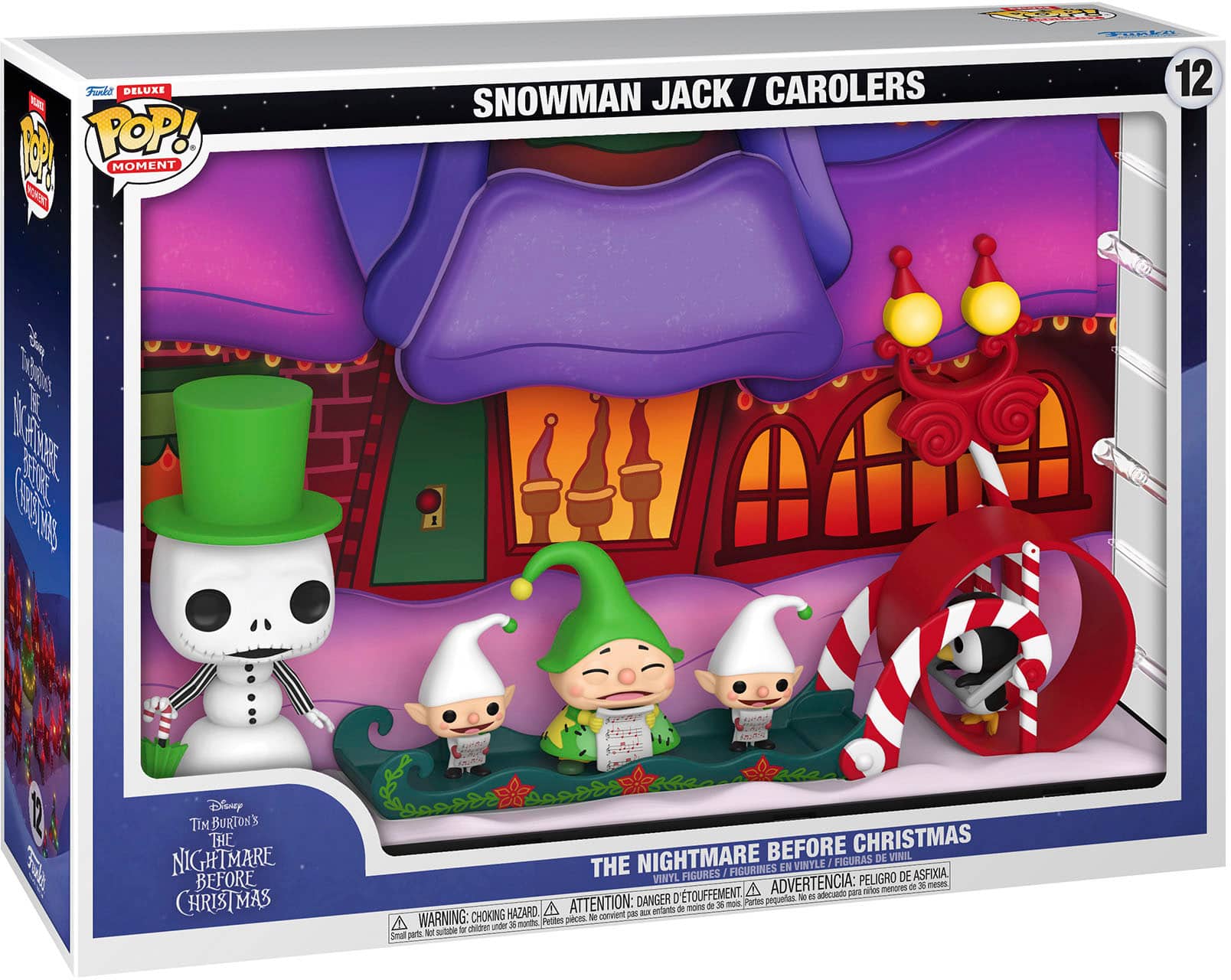 Angle. Funko - Deluxe POP Moment! The Nightmare Before Christmas- Snowman Jack with Carolers.