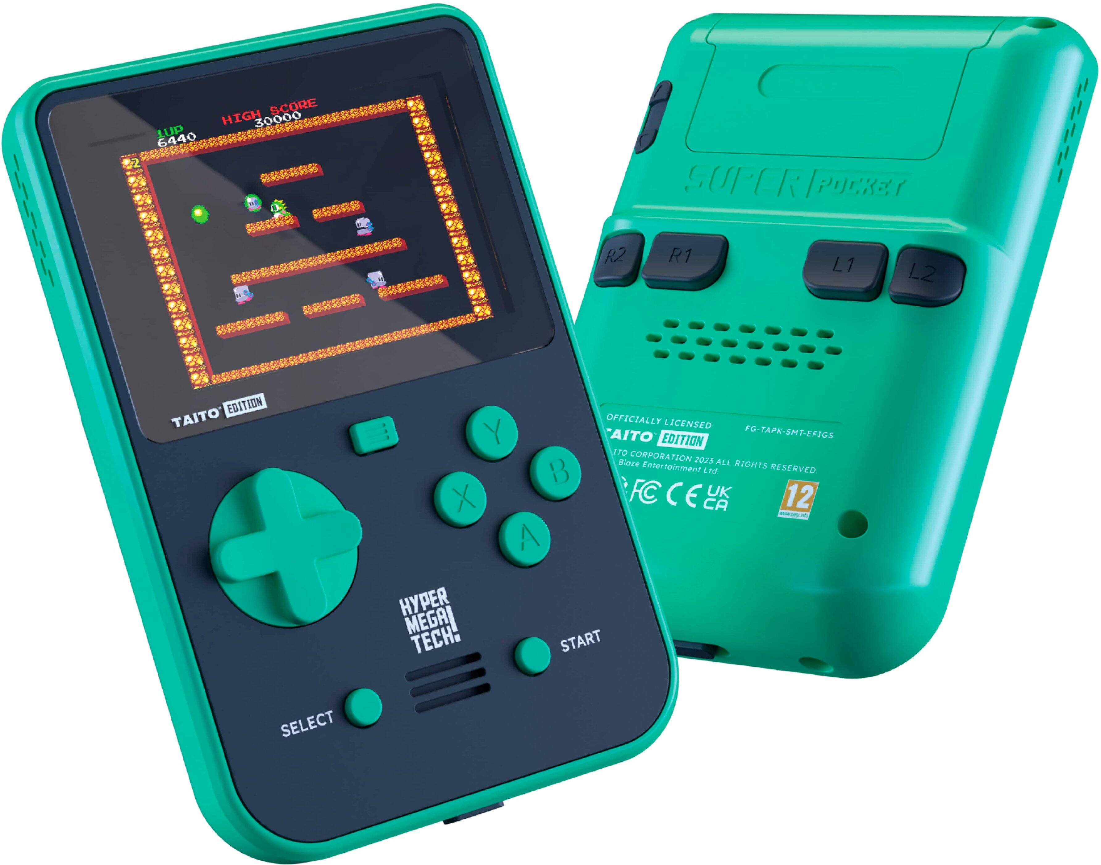 Left View: Blaze Entertainment - Hyper Mega Tech! Taito Super Pocket - Green/Black