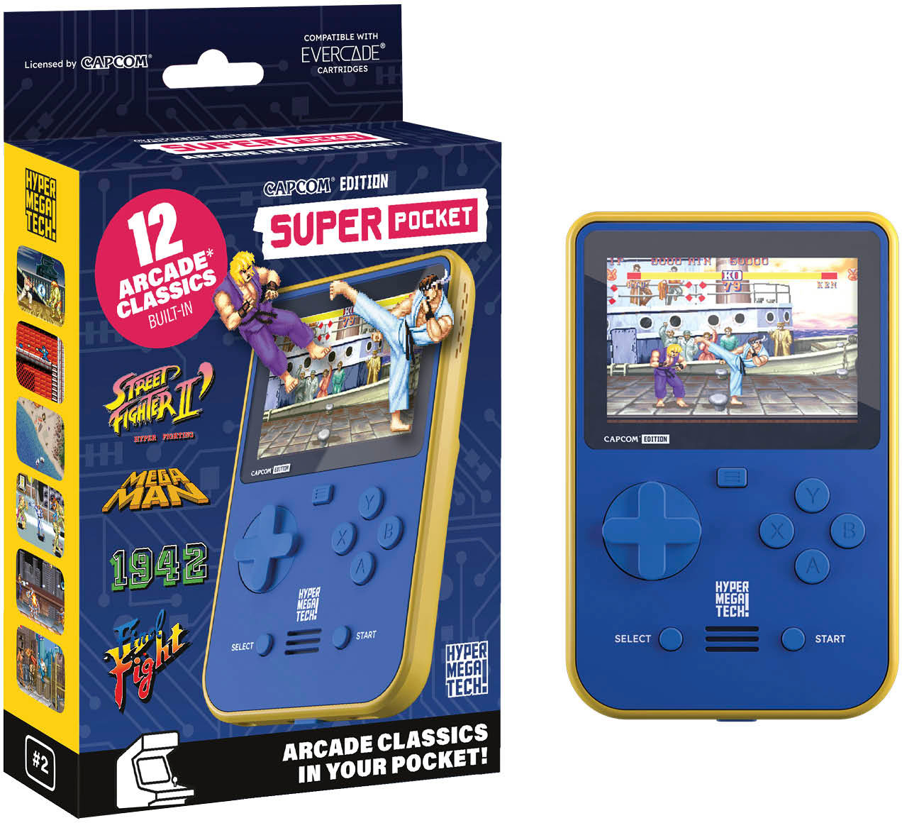 Blaze Entertainment - Hyper Mega Tech! CAPCOM Super Pocket - Blue/Yellow