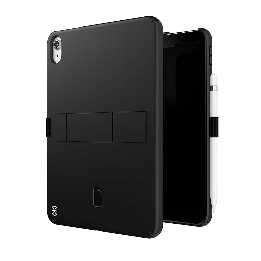 Angle. Speck - Standyshell Case for Apple iPad 10.9" (10th Gen 2022) - Black.