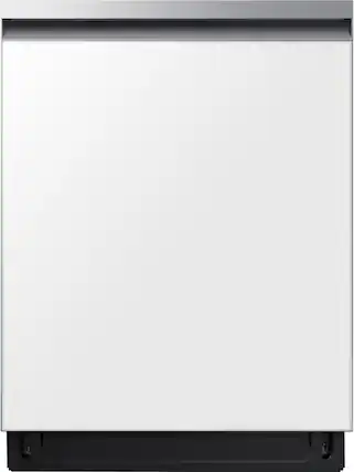 Samsung - 24" Bespoke AutoRelease Dry Smart Built-In Stainless Steel Tub Dishwasher with 3rd Rack, StormWash, 46 dBA - White Glass