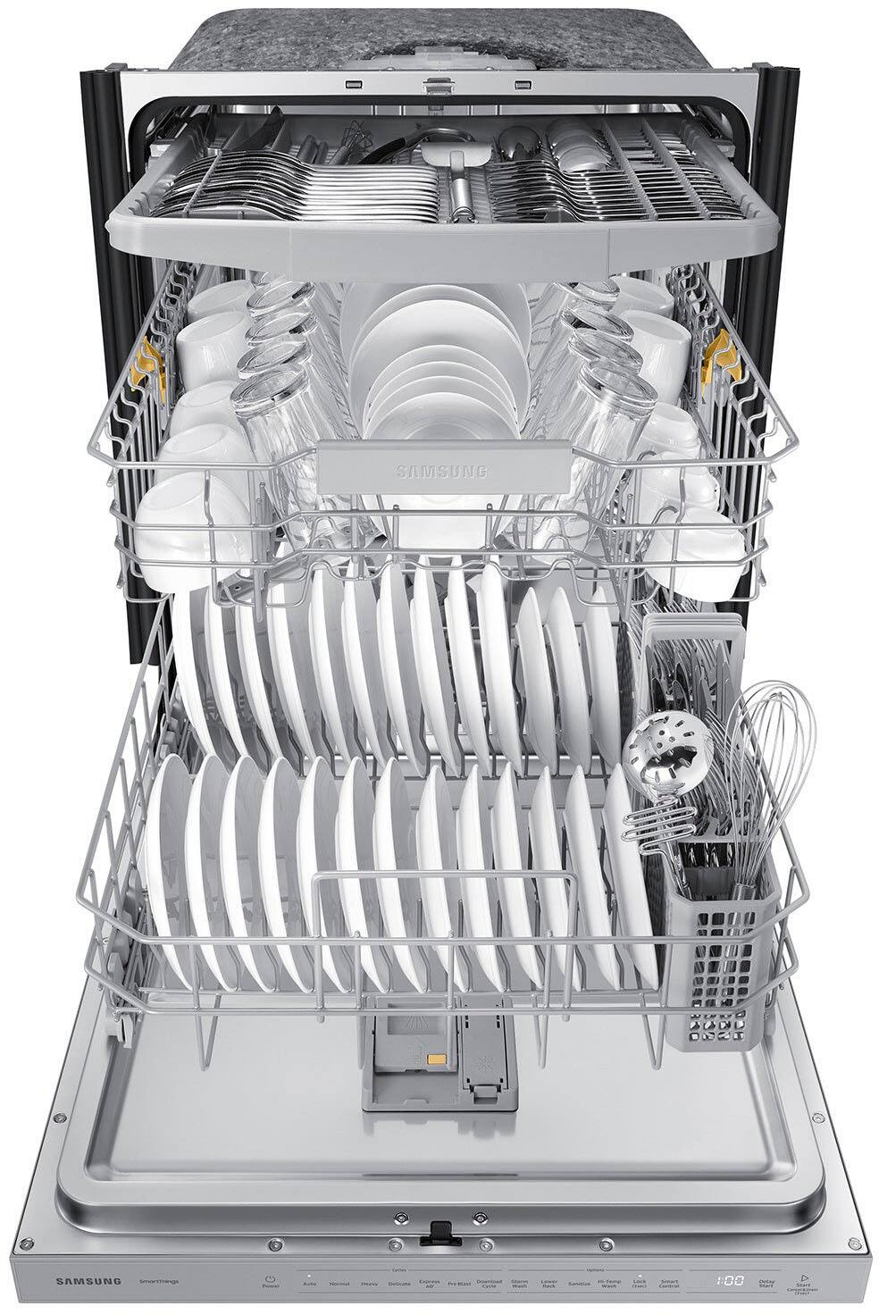 Alt View 15. Samsung - Bespoke AutoRelease Dry Smart Built-In Stainless Steel Tub Dishwasher with 3rd Rack, StormWash, 46 dBA - White Glass.