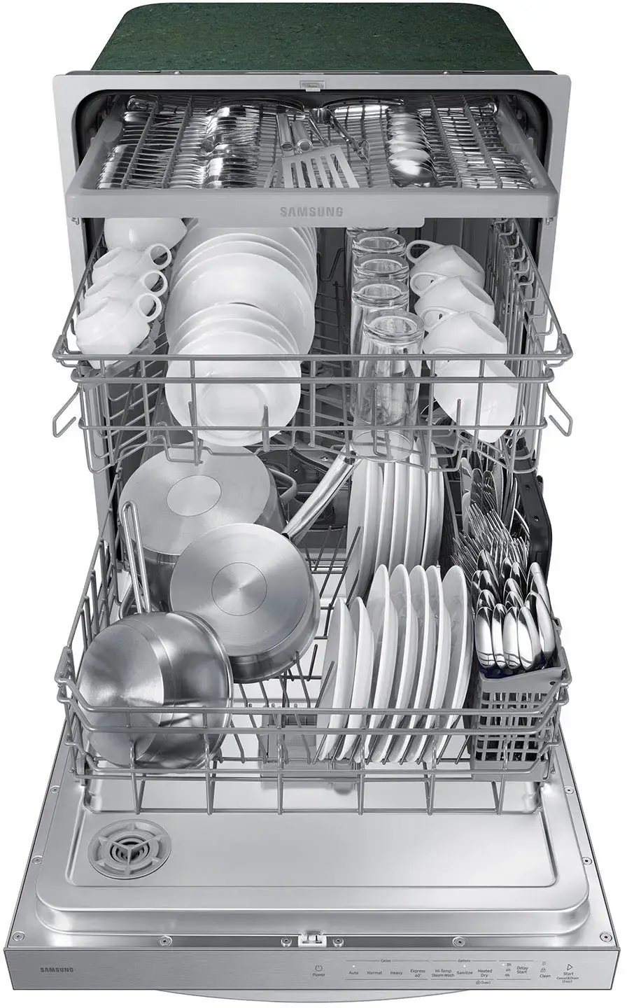 Alt View 15. Samsung - AutoRelease Dry Built-in Dishwasher with 3rd Rack, Fingerprint Resistant, 51 dBA - Fingerprint Resistant Stainless Steel.