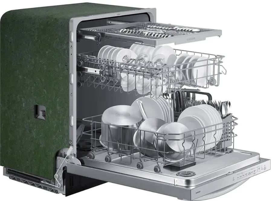 Alt View 16. Samsung - AutoRelease Dry Built-in Dishwasher with 3rd Rack, Fingerprint Resistant, 51 dBA - Fingerprint Resistant Stainless Steel.
