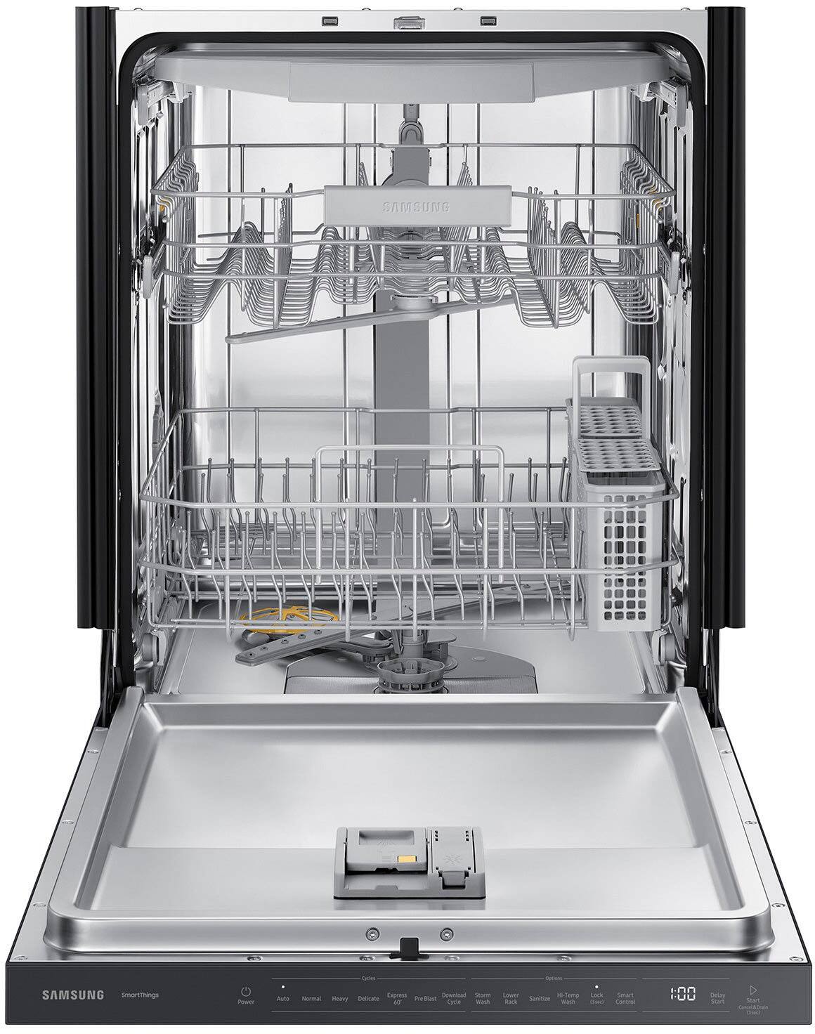 Alt View 14. Samsung - AutoRelease Dry Smart Built-In Stainless Steel Tub Dishwasher with 3rd Rack, StormWash, 46 dBA - Fingerprint Resistant Matte Black.