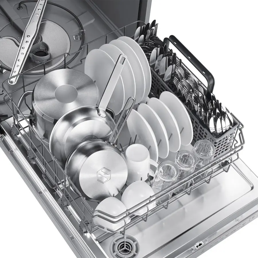 Alt View 17. Samsung - 24” Top Control Built-In Dishwasher with Height-Adjustable Rack, 53 dBA - Fingerprint Resistant Stainless Steel.