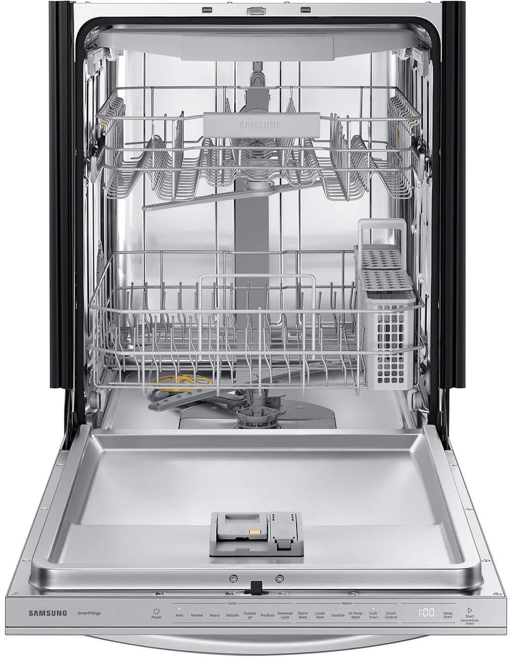 Alt View 14. Samsung - AutoRelease Dry Smart Built-In Stainless Steel Tub Dishwasher with 3rd Rack, StormWash, 46 dBA - Stainless Steel.