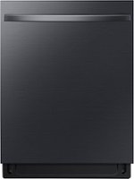 Samsung - AutoRelease Dry Smart Built-In Stainless Steel Tub Dishwasher with 3rd Rack, StormWash, 46 dBA - Fingerprint Resistant Matte Black Steel - Front_Zoom