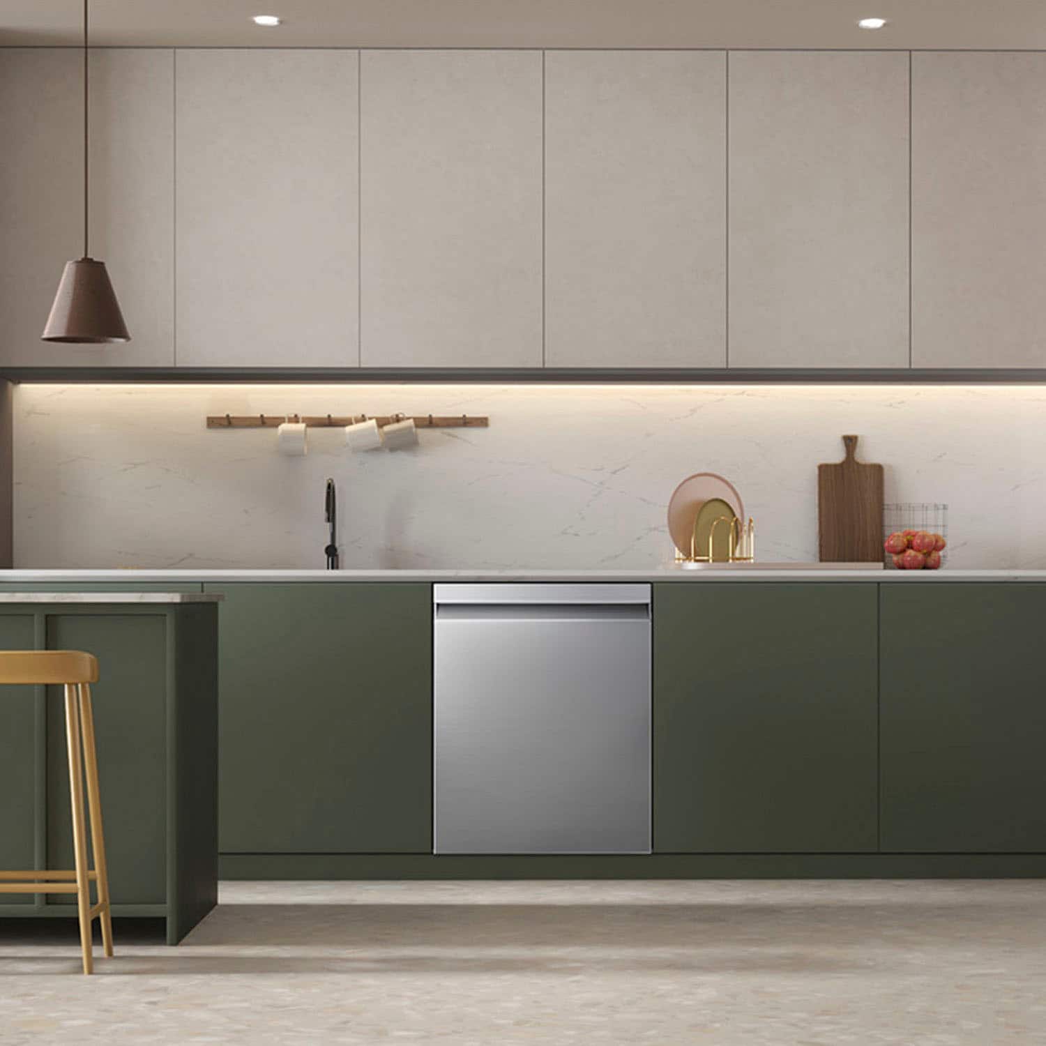 Alt View 11. Samsung - AutoRelease Dry Smart Built-In Stainless Steel Tub Dishwasher with 3rd Rack, StormWash, 46 dBA - Stainless Steel.