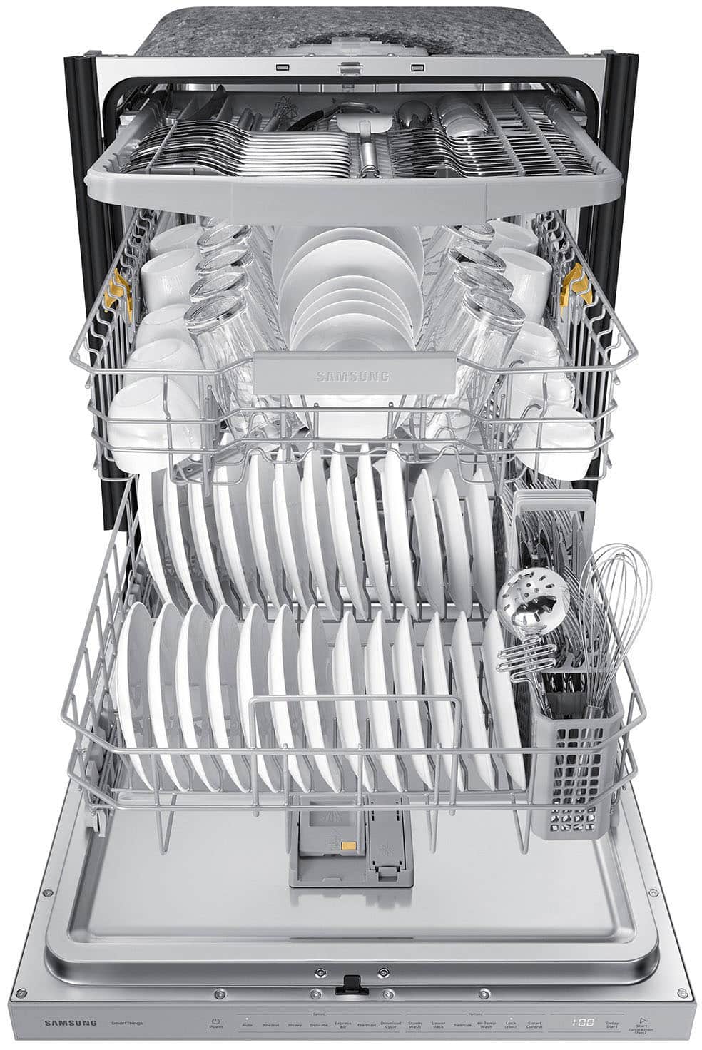 Alt View 15. Samsung - AutoRelease Dry Smart Built-In Stainless Steel Tub Dishwasher with 3rd Rack, StormWash, 46 dBA - Stainless Steel.