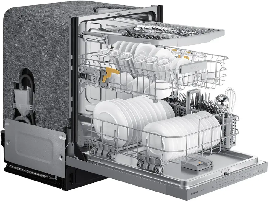 Alt View 16. Samsung - AutoRelease Dry Smart Built-In Stainless Steel Tub Dishwasher with 3rd Rack, StormWash, 46 dBA - Stainless Steel.