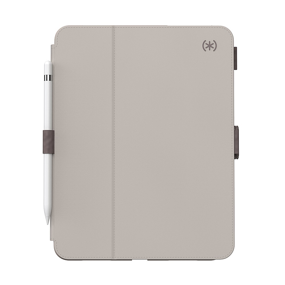 Speck - Balance Folio Case for Apple iPad 11"(A16 chip 2025) and iPad 10.9" (10th Generation) - Beech Grey - Front_Zoom