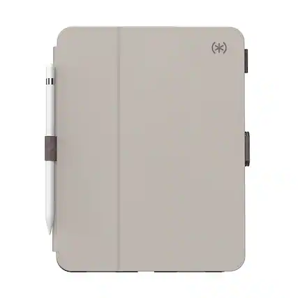 Front. Speck - Balance Folio R Case for Apple iPad 10.9" (10th Gen 2022) - Beech Grey.
