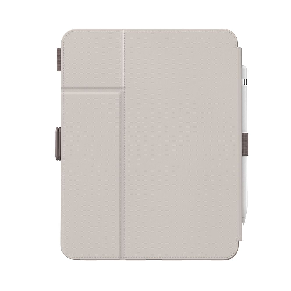 Left. Speck - Balance Folio R Case for Apple iPad 10.9" (10th Gen 2022) - Beech Grey.
