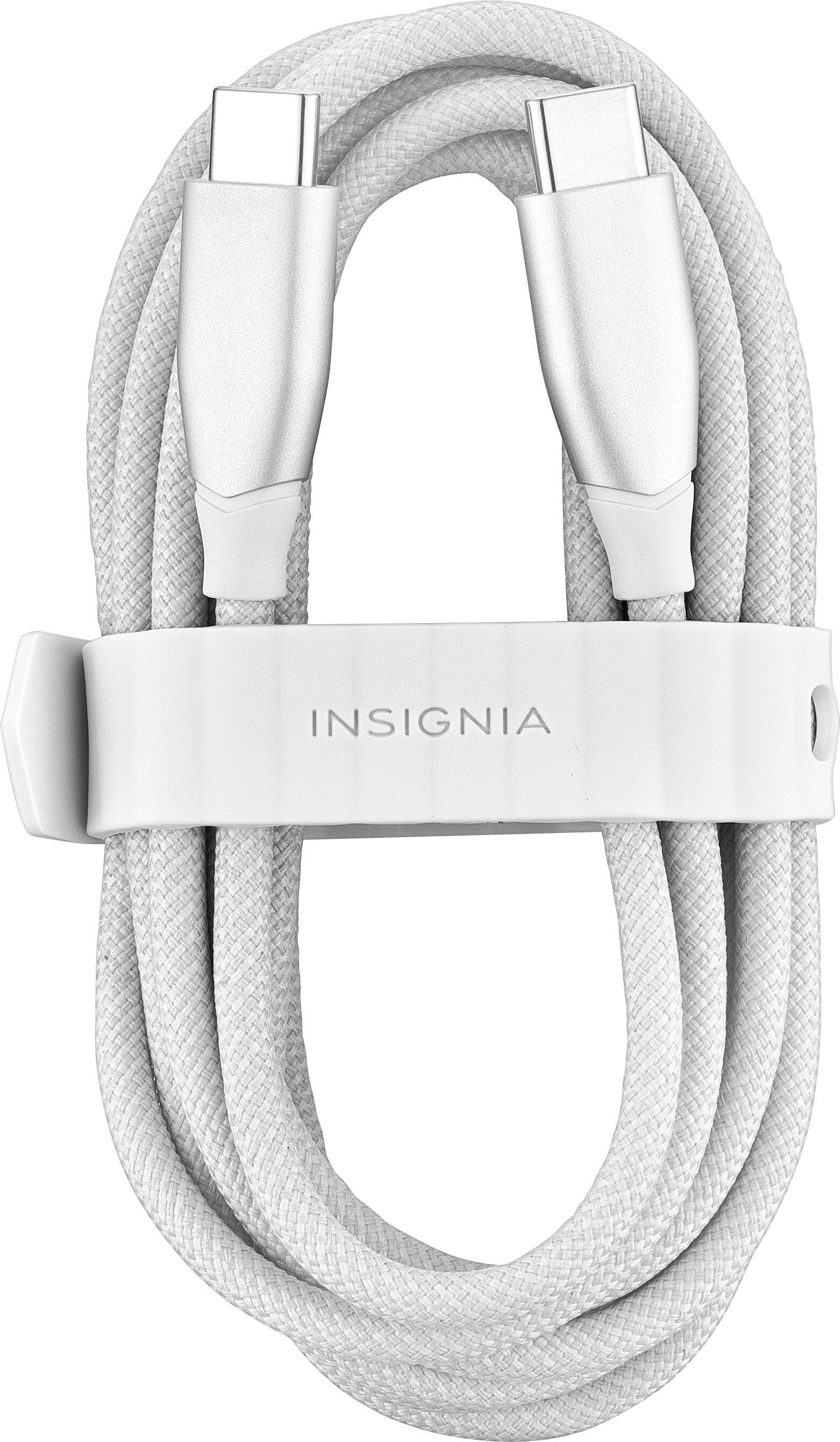 Alt View 11. Insignia™ - 7' USB-C to USB-C Charge-and-Sync Cable with Braided Jacket - White.