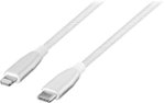 Insignia™ - 4' USB-C to Lightning Charge-and-Sync Cable with Braided Jacket - White