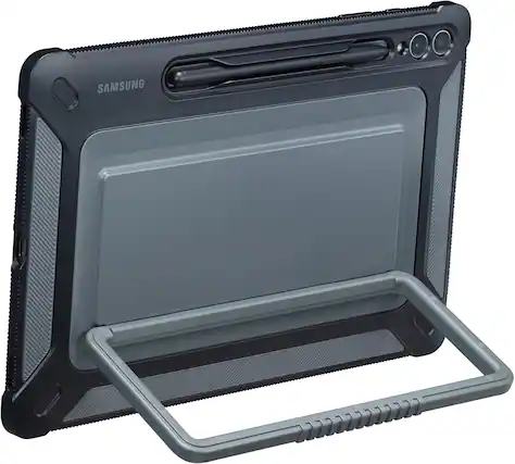 Front. Samsung - Galaxy Tab S9+ Outdoor Cover - Black.