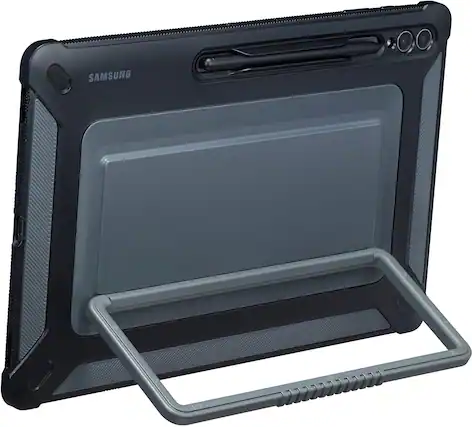 Front. Samsung - Galaxy Tab S9 Ultra Outdoor Cover - Black.
