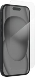 ZAGG - InvisibleShield Glass Elite+ Maximum Impact & Scratch Screen Protector for Apple iPhone 15 - Clear - Angle_Zoom