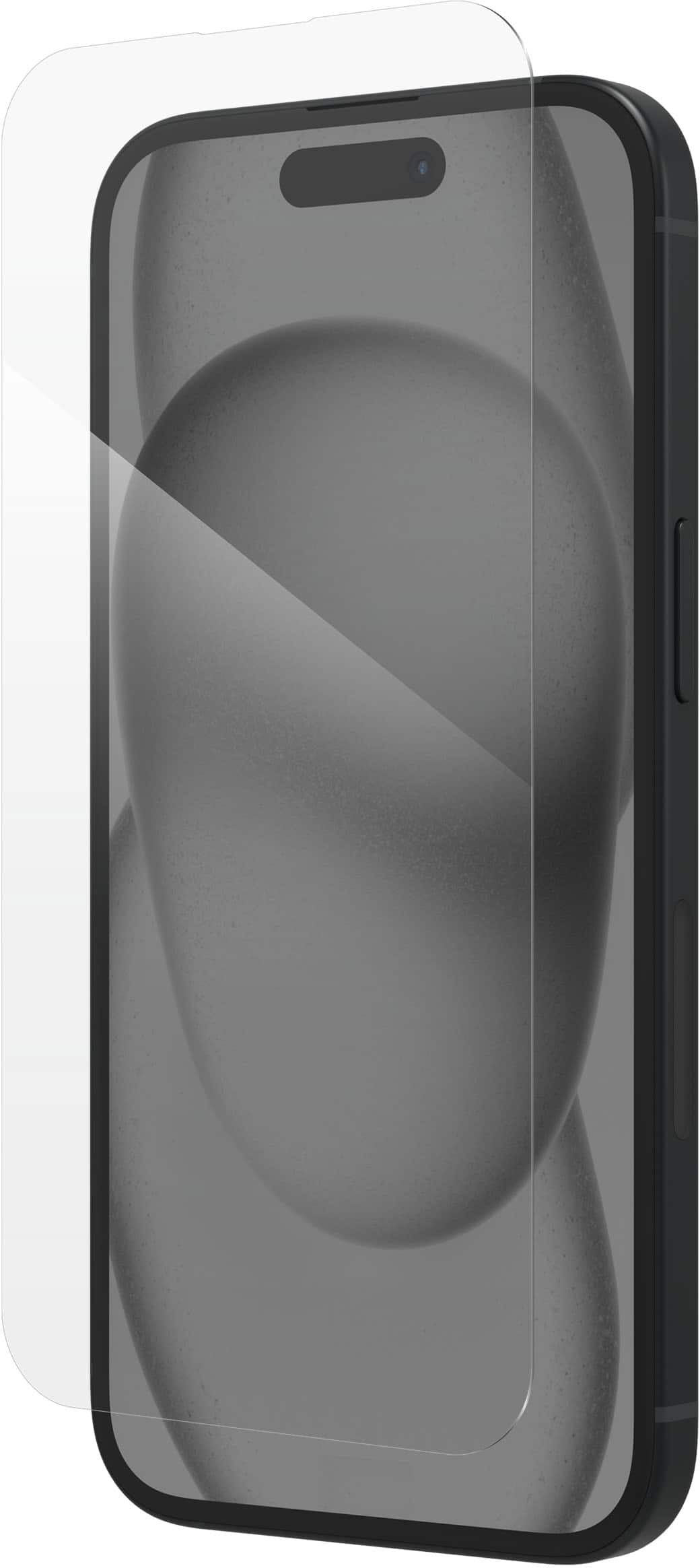 Left. ZAGG - InvisibleShield Glass Elite Maximum Impact & Scratch Screen Protector for Apple iPhone 15 - Clear.