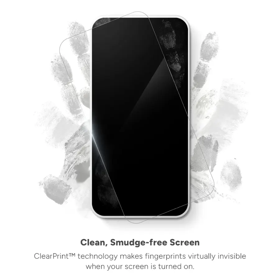 Clean, Smudge-free Screen: ClearPrintTM makes invisible technology fingerprints virtually invisible when your screen is turned on.