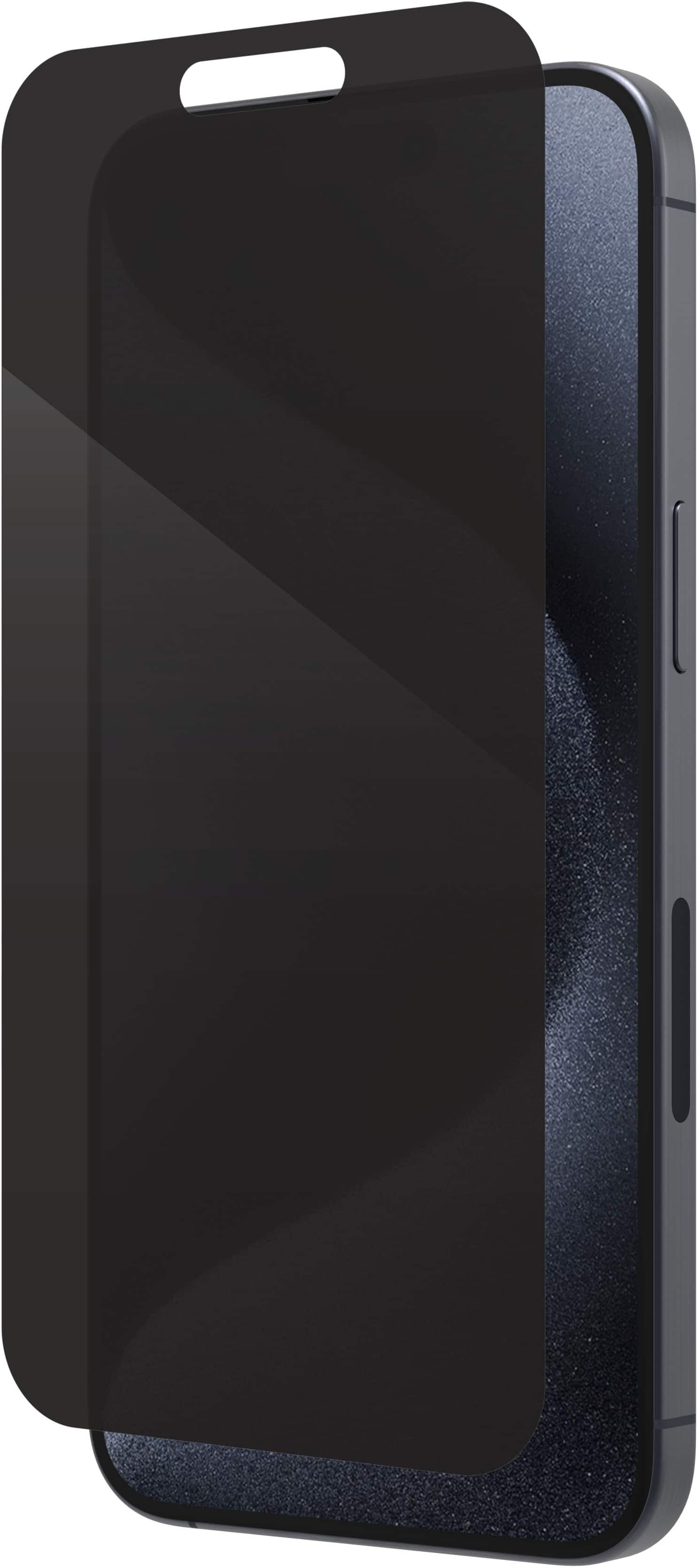 Alt View 12. ZAGG - InvisibleShield Glass Elite Privacy Maximum Impact & Privacy Filtering Screen Protector for Apple iPhone 15 Pro Max - Clear.