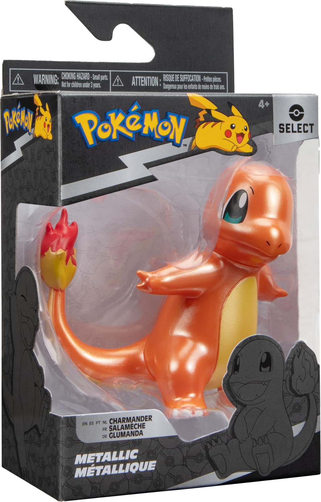 Buy Select Figure Best - Metallic Charmander PKW3192 Pokemon Jazwares 3\