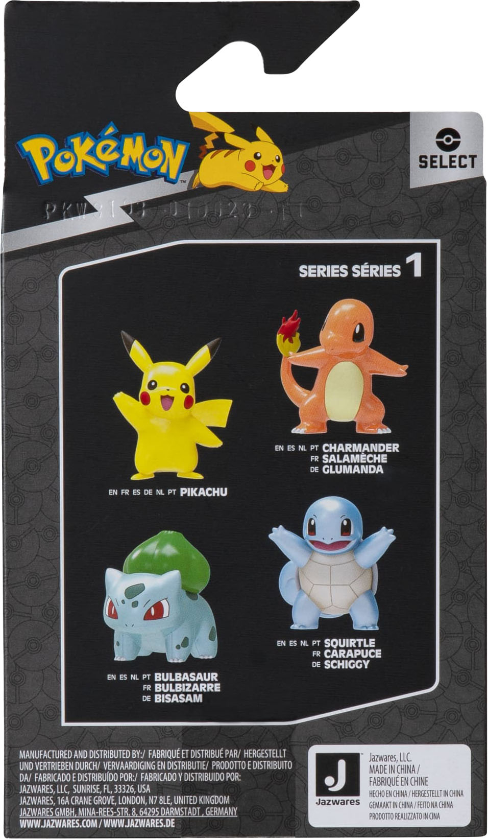 Left View: Jazwares - Pokemon Select - 3" Metallic Figure - Squirtle