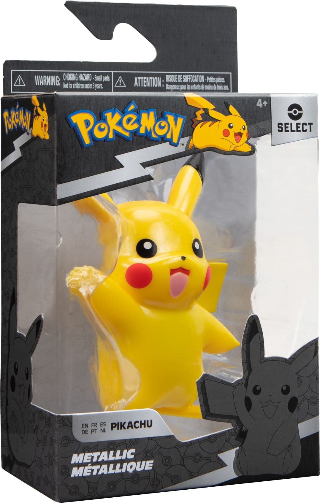 Angle View: Jazwares - Pokemon Select - 3" Metallic Figure - Pikachu