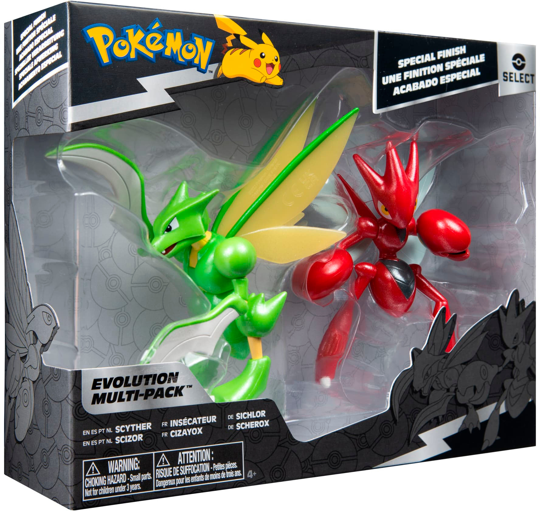 Pokémon Select Evolution Scyther and Scizor Battle 3 Mini Figure Set - 2pk