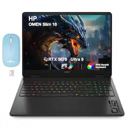 HP - OMEN Slim 16 Laptop 16.0 WUXGA Display (Ultra 9-285H, 32GB, 1TB SSD, Win 11 Pro) w/Dockztorm Wireless Mouse - Shadow Black